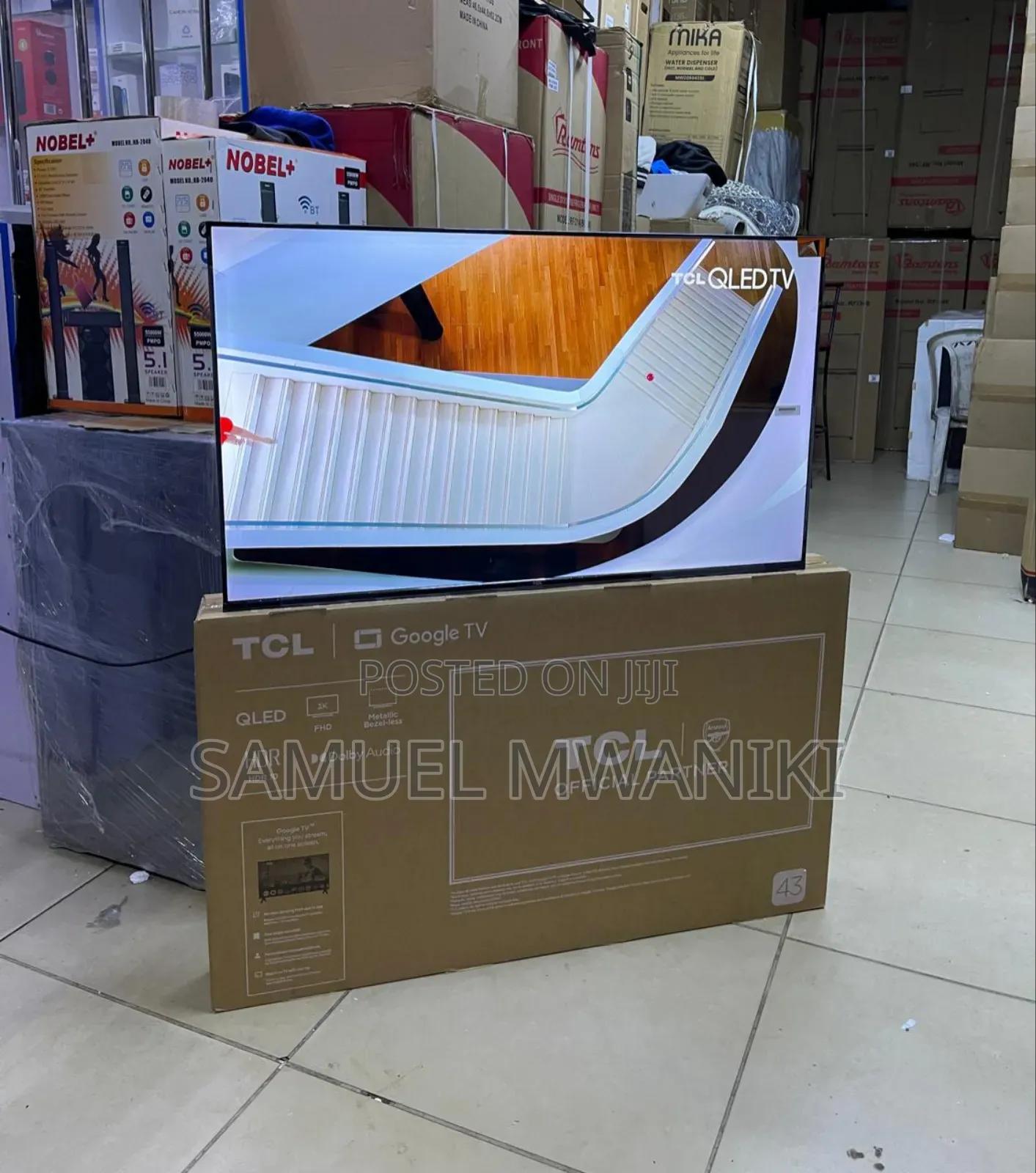 TCL 43" Qled 1440 Pixels Smart Google TV 43sk Latest Model