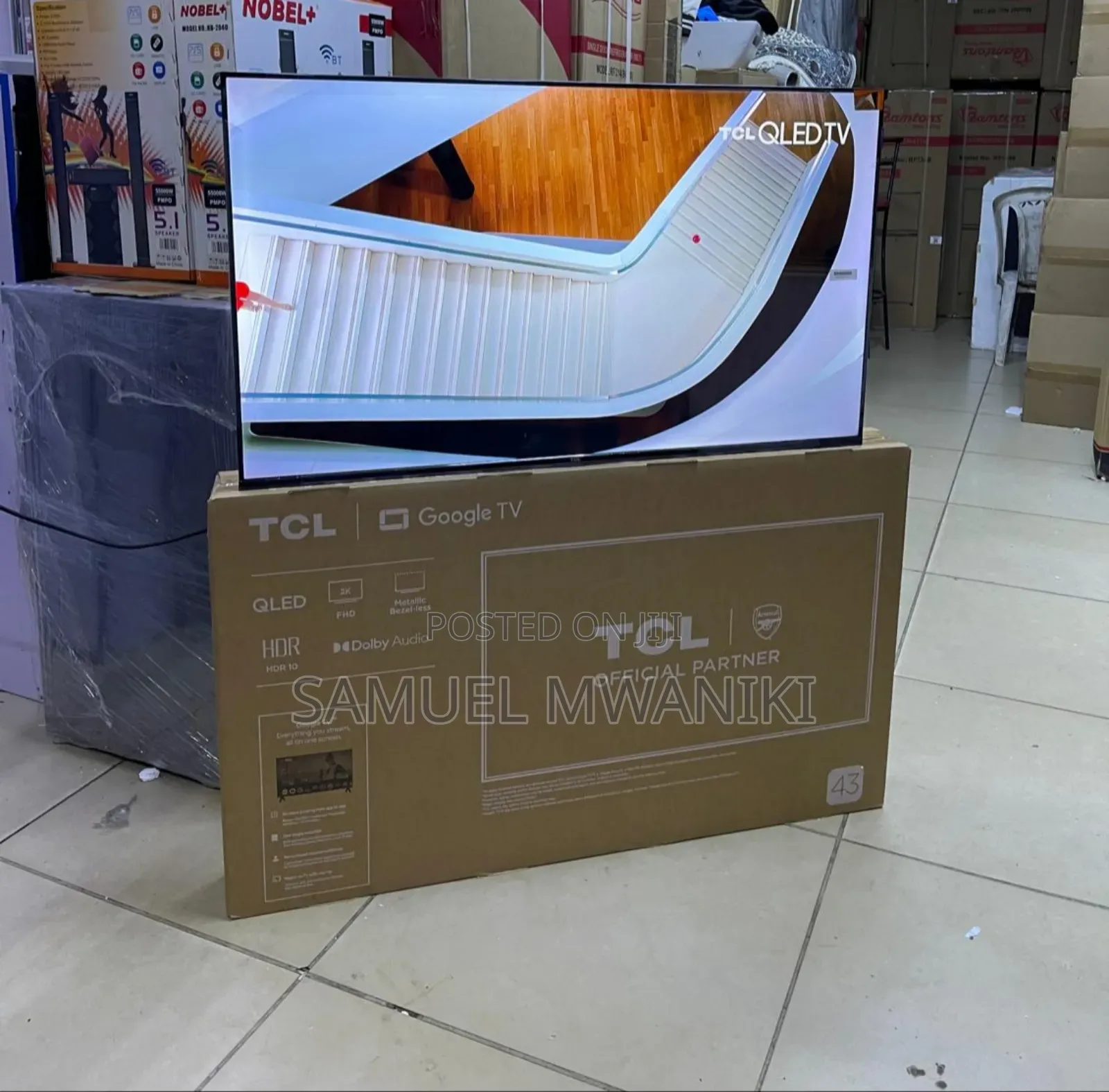 TCL 43" Qled 1440 Pixels Smart Google TV 43sk Latest Model