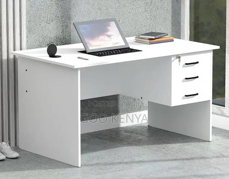 Office Desk; 1.2m Modern Wood MDF Grain Office Desk for Computer