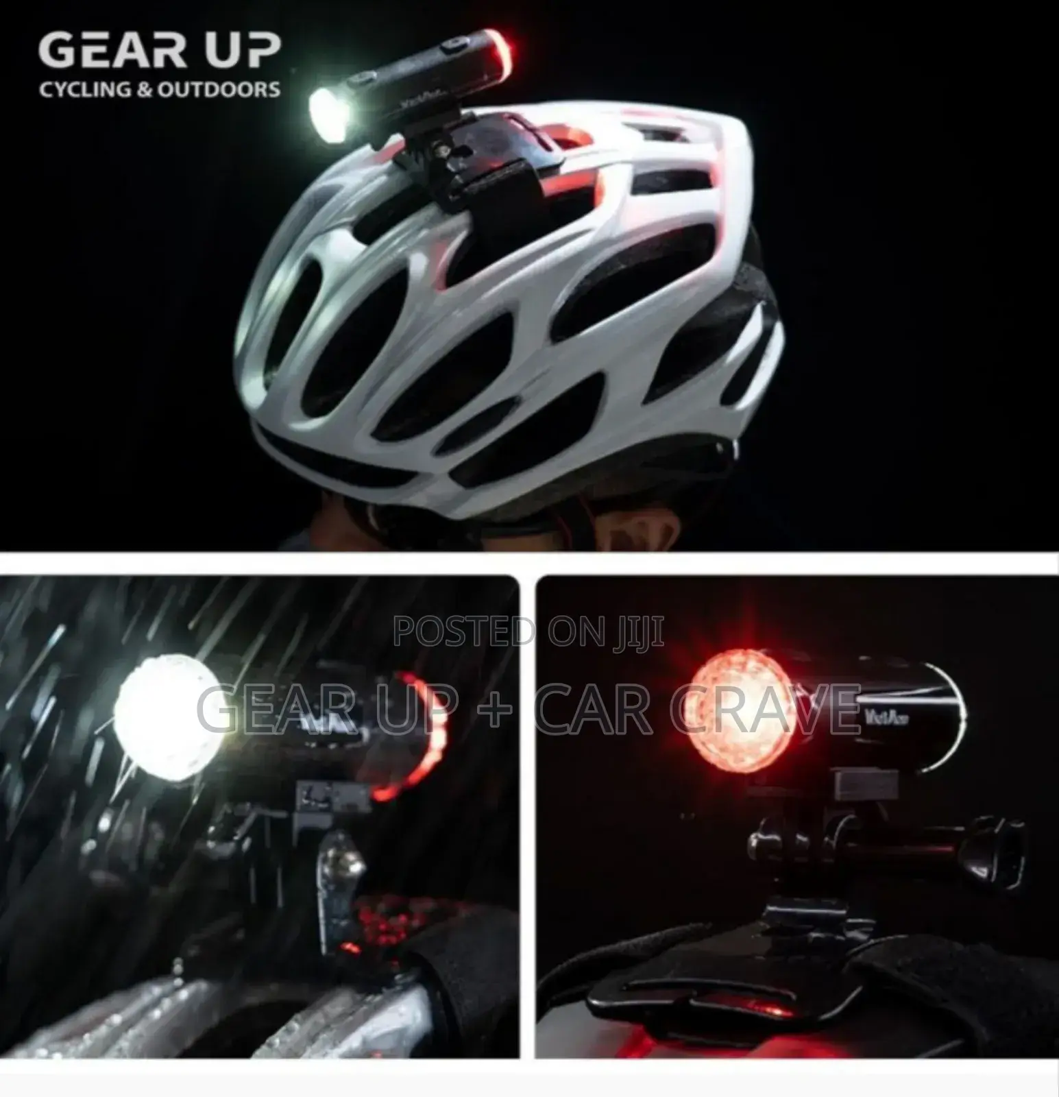 Front and Rear Helmet Light