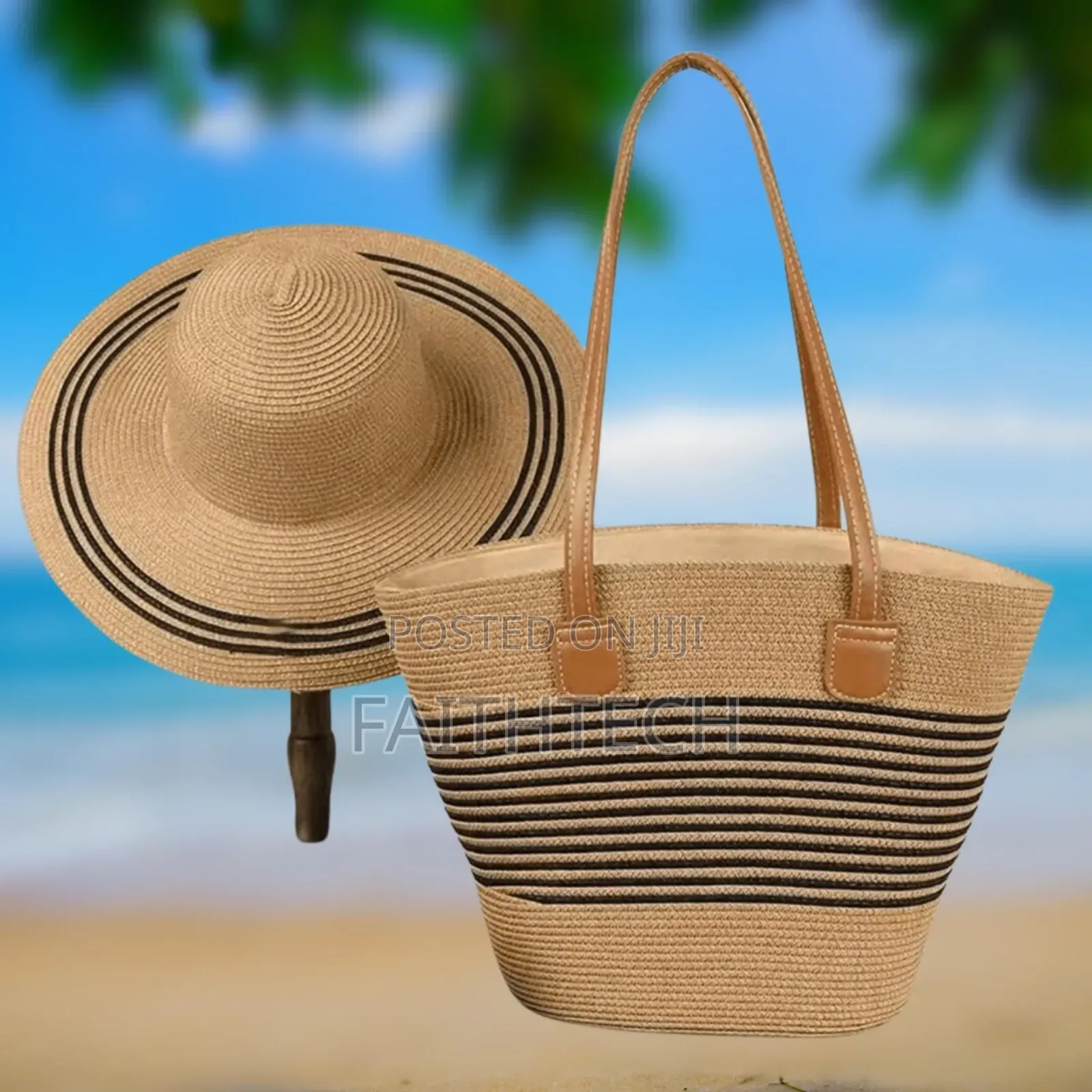 Beach Lady Bag With Matching Hats