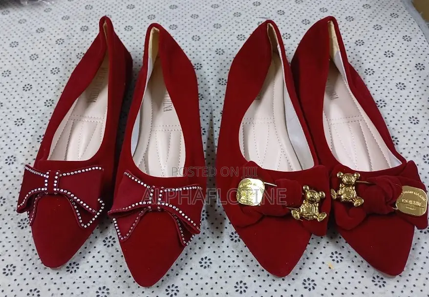 New Style Red Floral Bridal Shoes