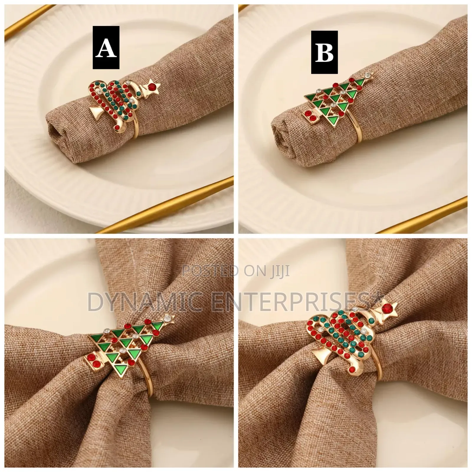 2pc Christmas Napkin Rings.