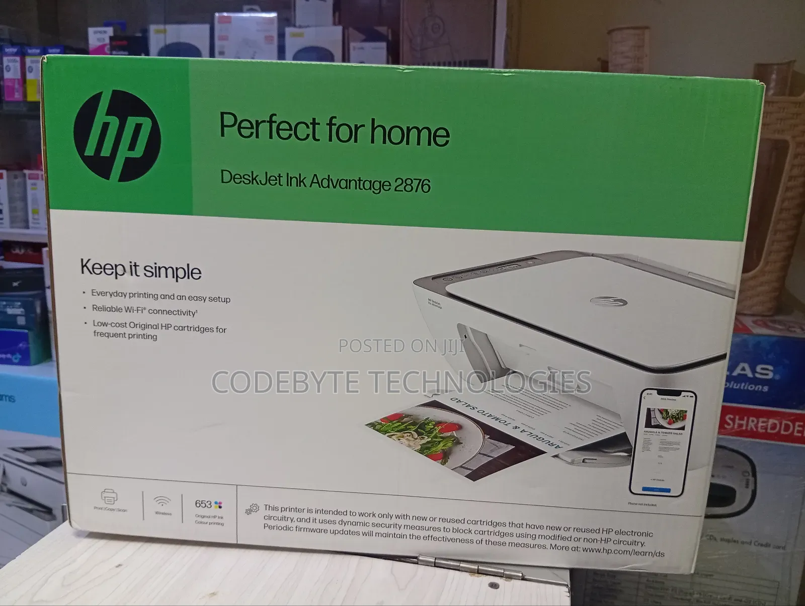 Deskjet Ink Advantage 2876 All-in-One Printer Wifi Printer