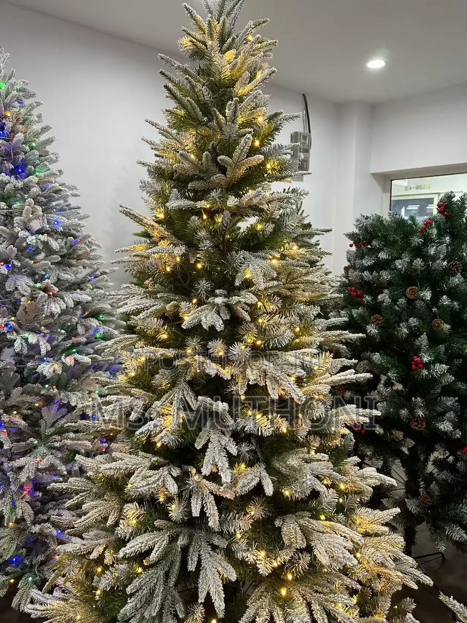 Premium Green / Snow Flaked Prelit Christmas Tree