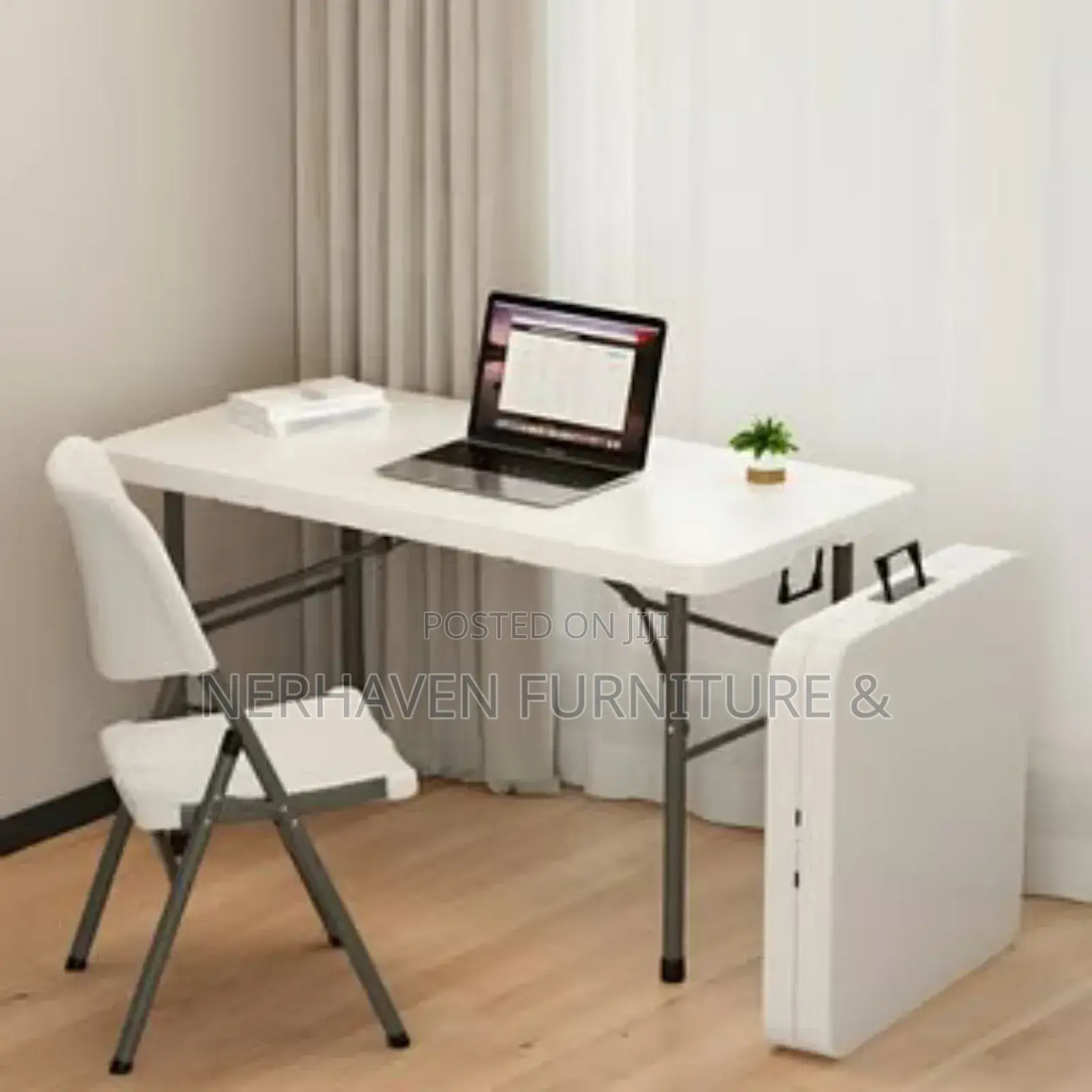 Foldable Portable White Table