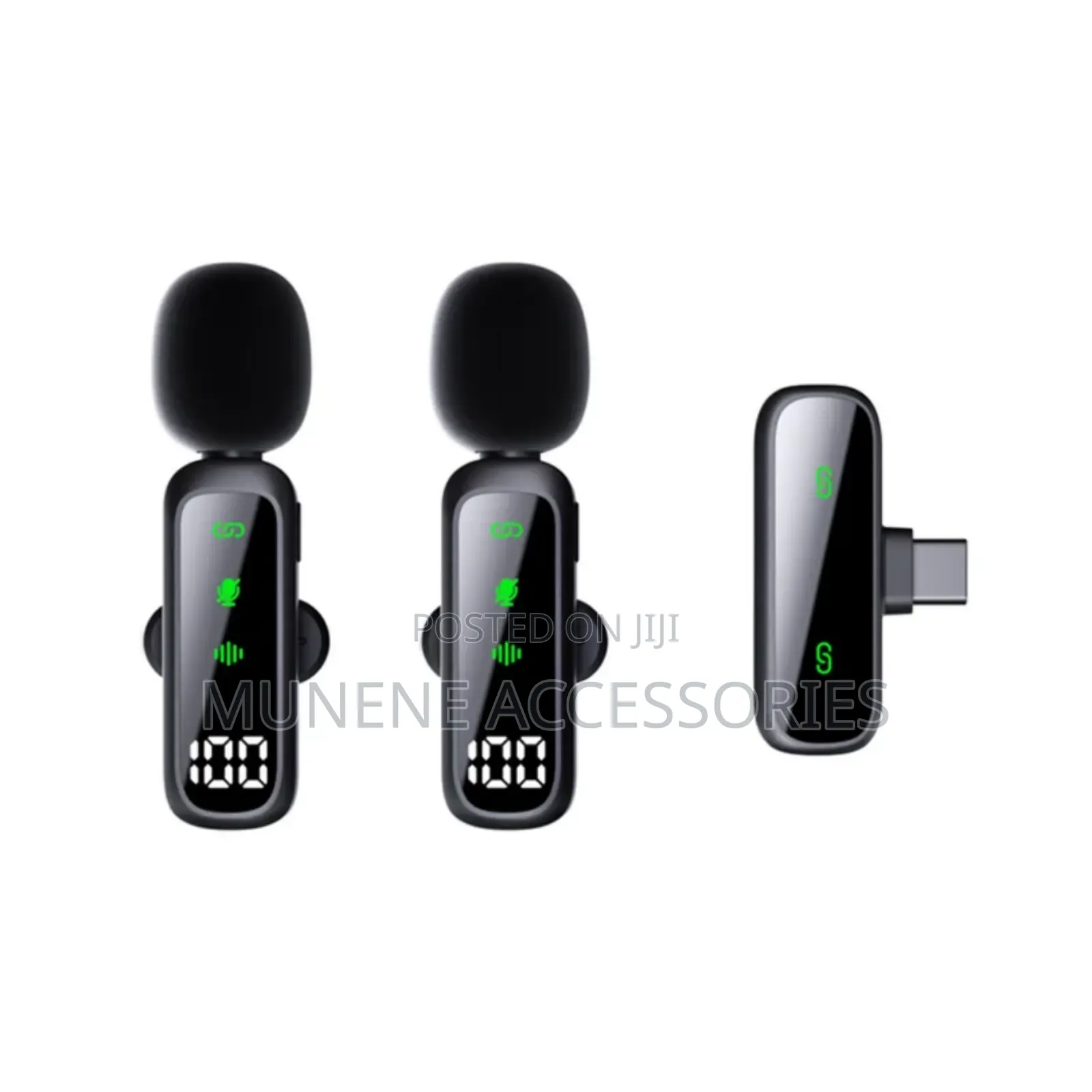 T20 Wireless Dual Lavalier Type C Microphone Noise Reduction, Battery