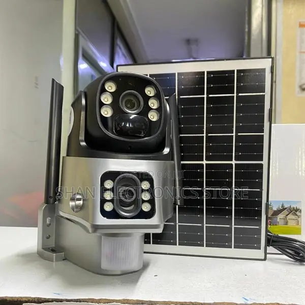 Rechargeable Solar Powered 4g Sim PTZ Rotating Dual Lenswireless CCTV