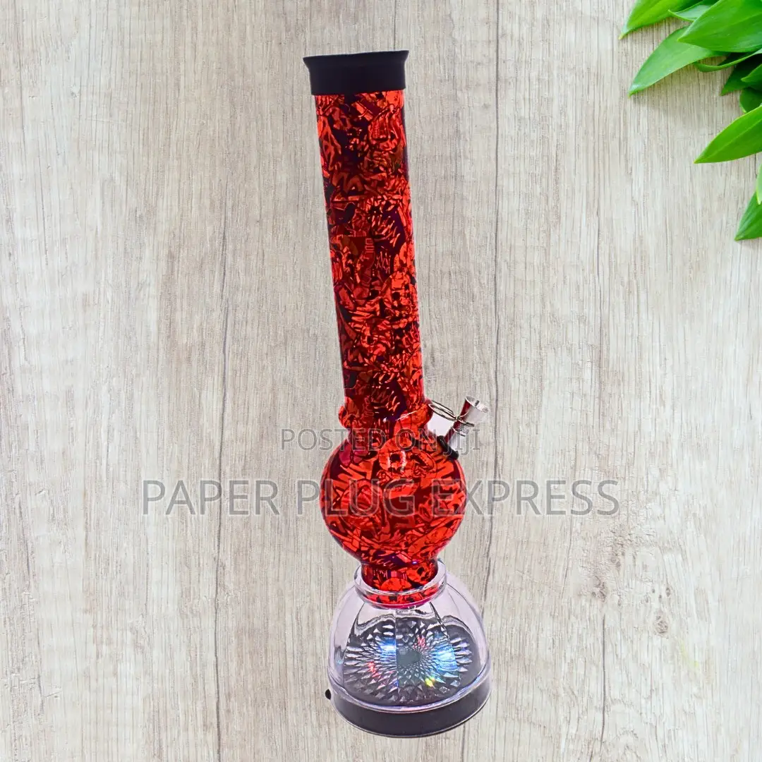 13.5" Led Light Acrylic Water Bong - Large