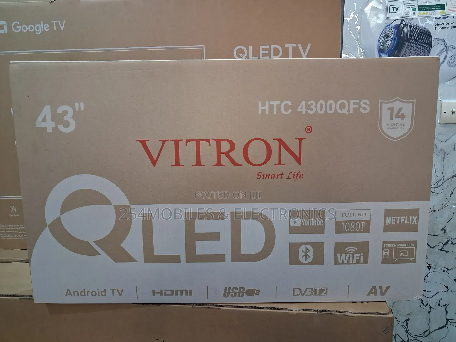Vitron 43′′ 4300qfs Smart Qled FHD Tv
