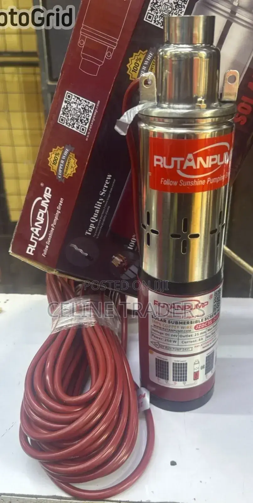 Rutant Pump- 24volts, 250watts, 50mtrs Head