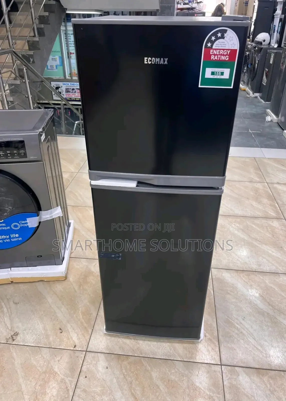 Ecomax 138 Litres Dark Silver Double Door Refrigerator