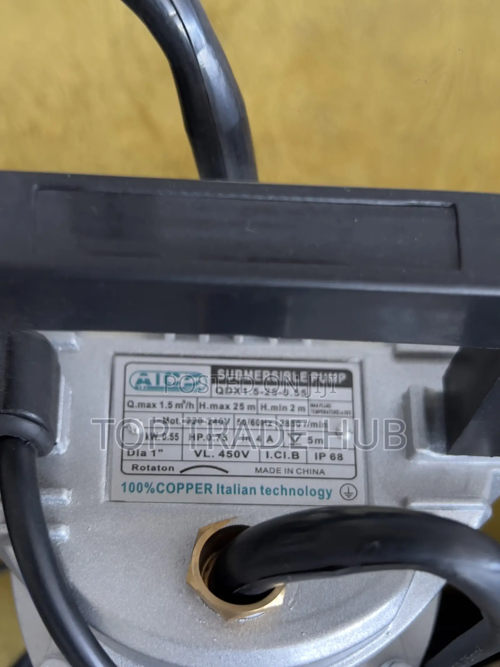 Aico Japan Shallow Well Submersible Pump 0.75hp 25 Meters