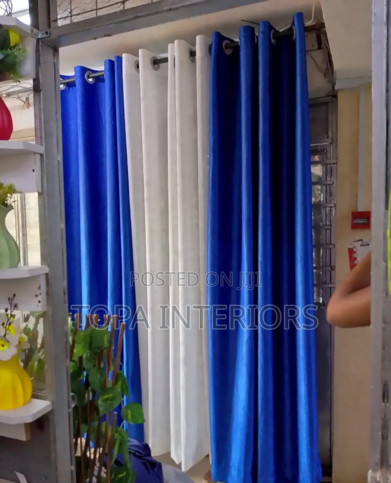Roya Blue Beautiful Window and Door Curtains Inclusive of Stitching