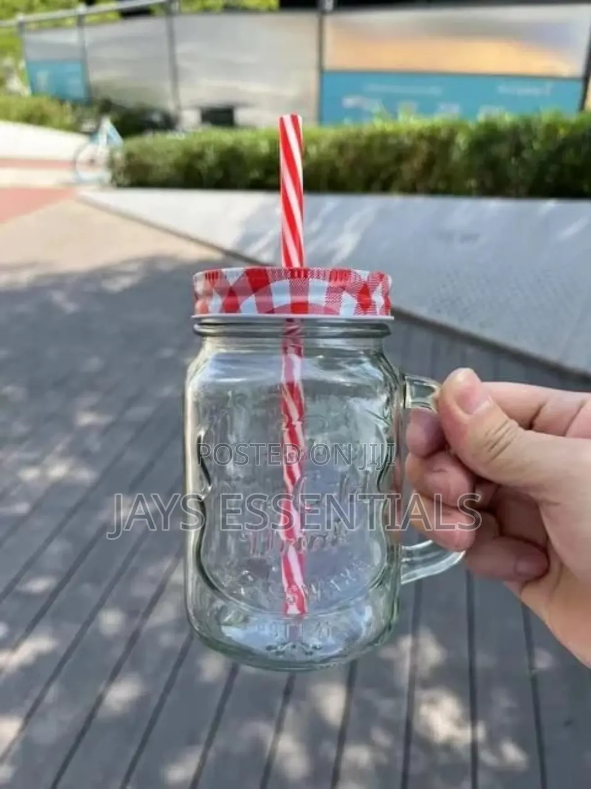 450ml Glass Mason Jar With Straw