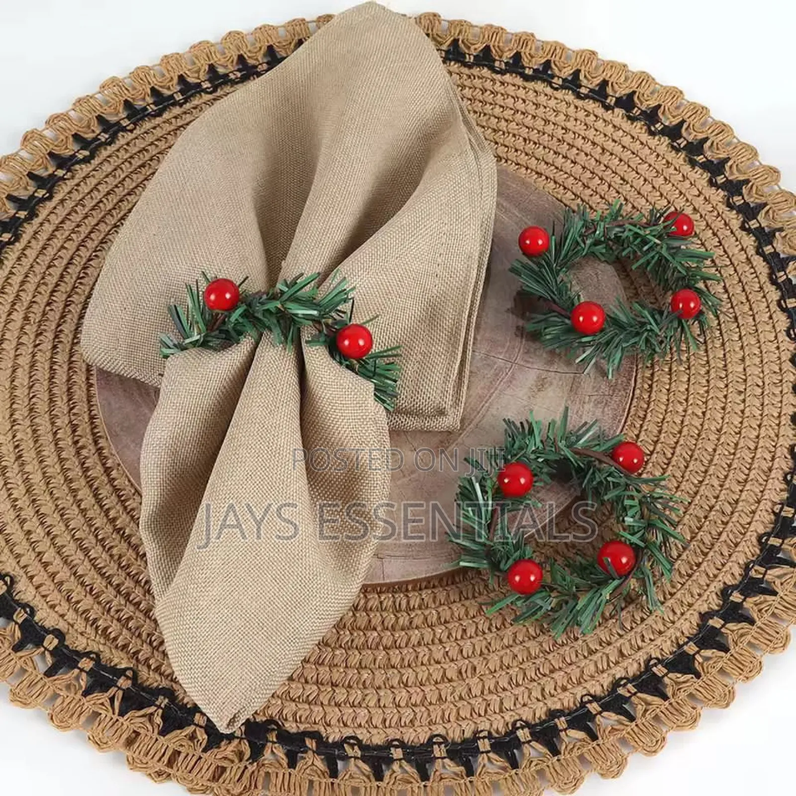 6pc Christmas Napkin Rings