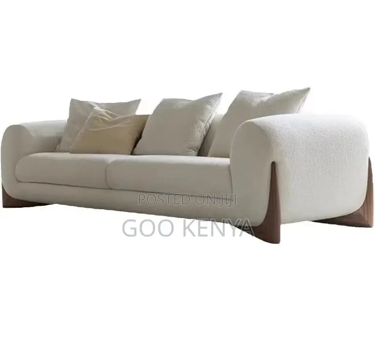 Home Sofa; 3-Person French Light Luxury Cream Velvet Sofa Set for Home