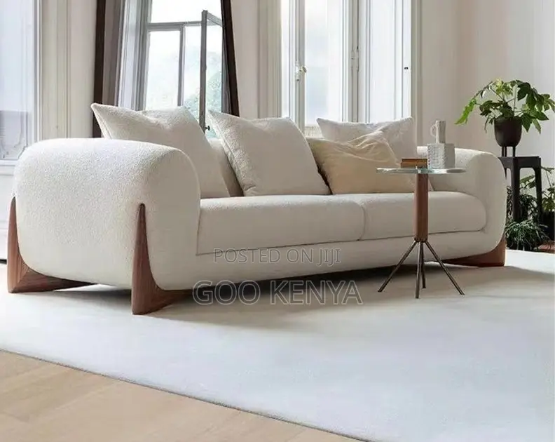Home Sofa; 3-Person French Light Luxury Cream Velvet Sofa Set for Home