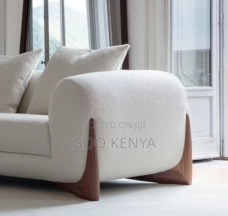 Home Sofa; 3-Person French Light Luxury Cream Velvet Sofa Set for Home