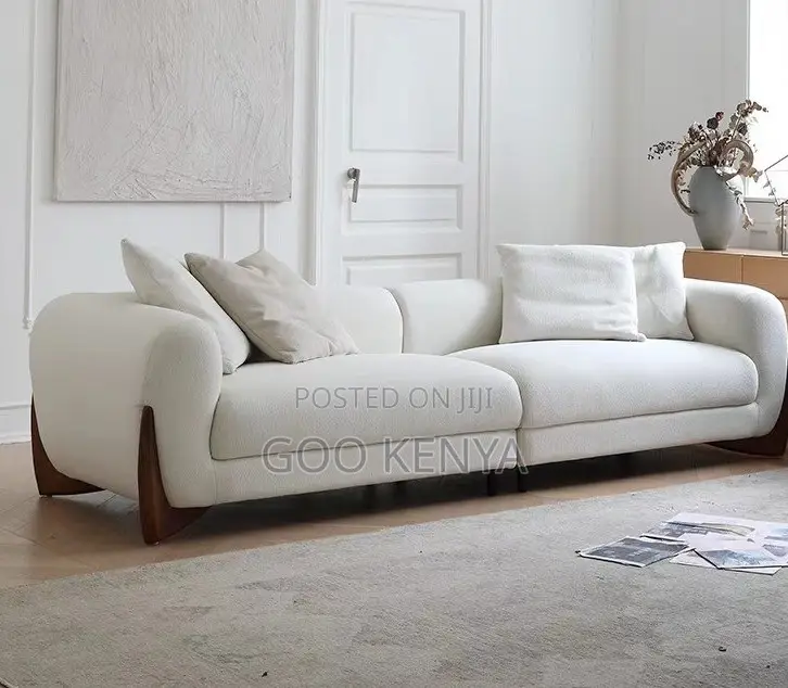 Home Sofa; 3-Person French Light Luxury Cream Velvet Sofa Set for Home