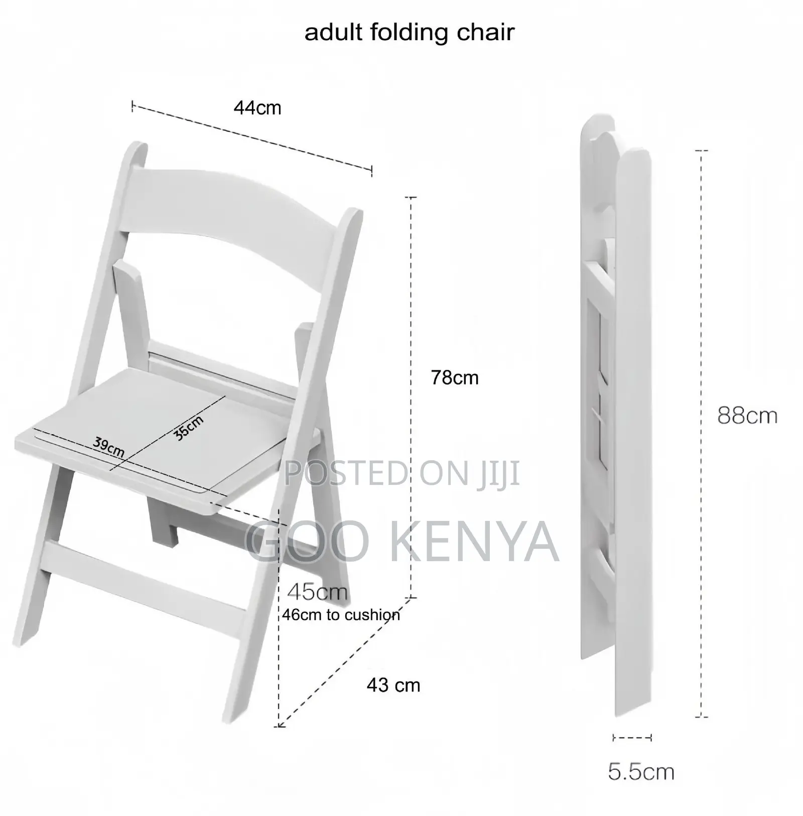 Home Chair; Wedding Furniture – White Resin Folding Garden Chairs