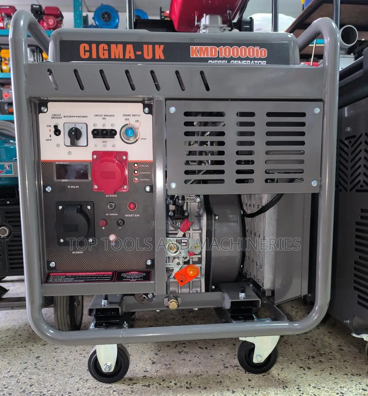 Cigma-Uk Kmd10000i Dual Phase 9kva Open Type Inverter Generator