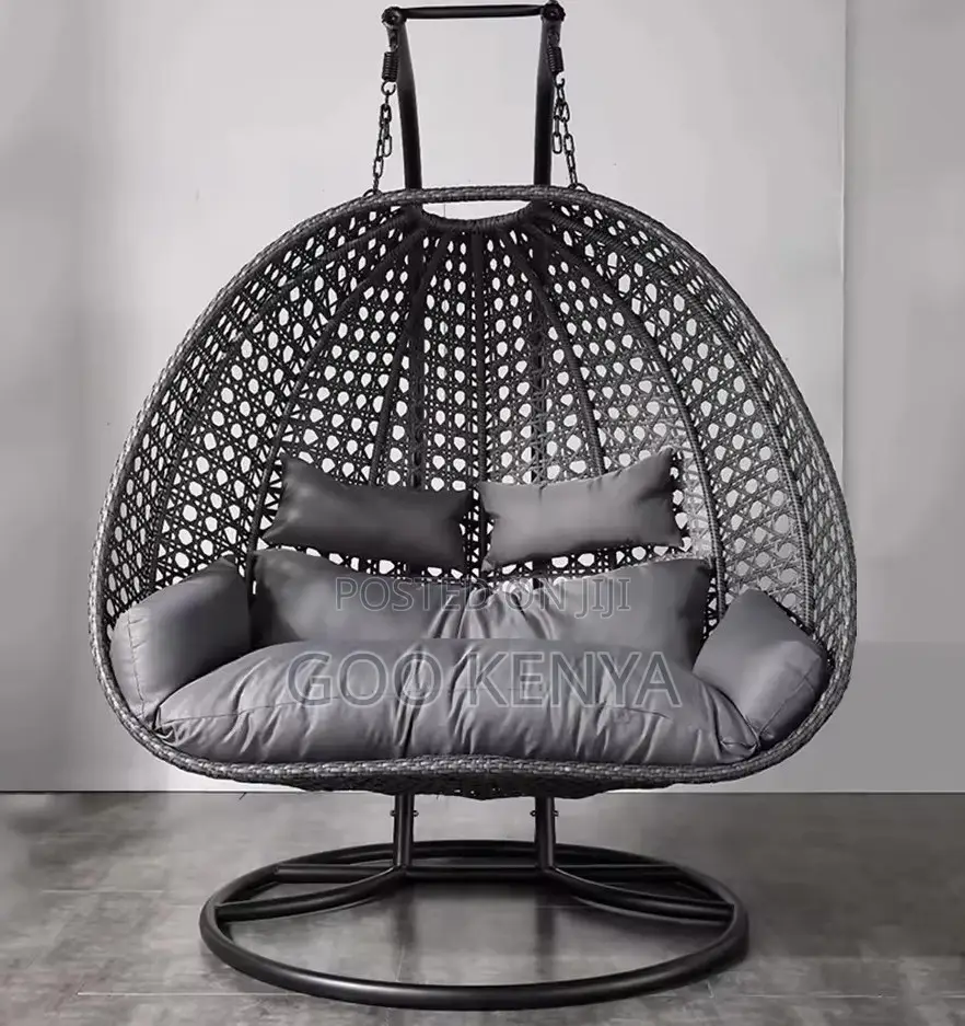 Home Chair; Flat Bottom Bird’S Nest Rattan Swing Hanging Chair for Two