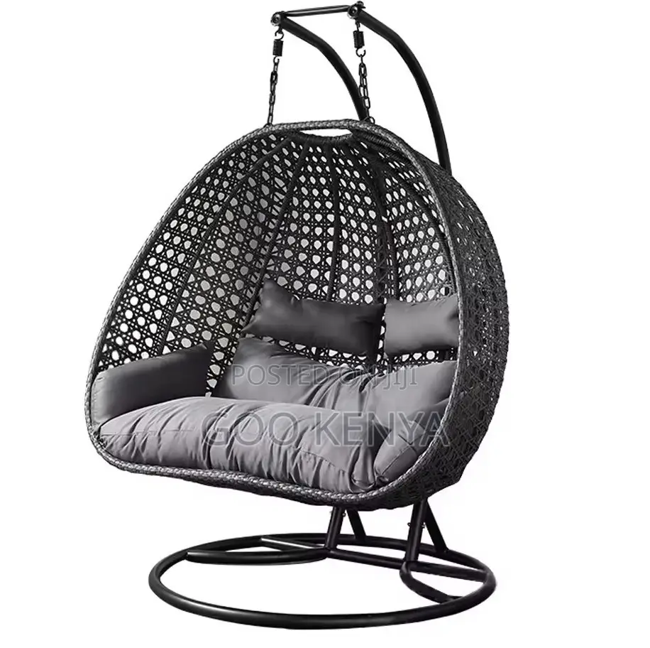 Home Chair; Flat Bottom Bird’S Nest Rattan Swing Hanging Chair for Two