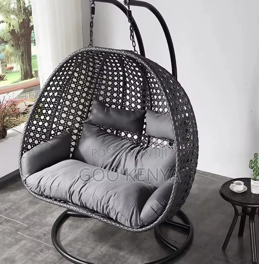 Home Chair; Flat Bottom Bird’S Nest Rattan Swing Hanging Chair for Two