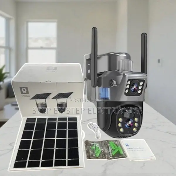 Dual Lens Two-Way Audio Support 4g Simcard PTZ Security Solar Camera