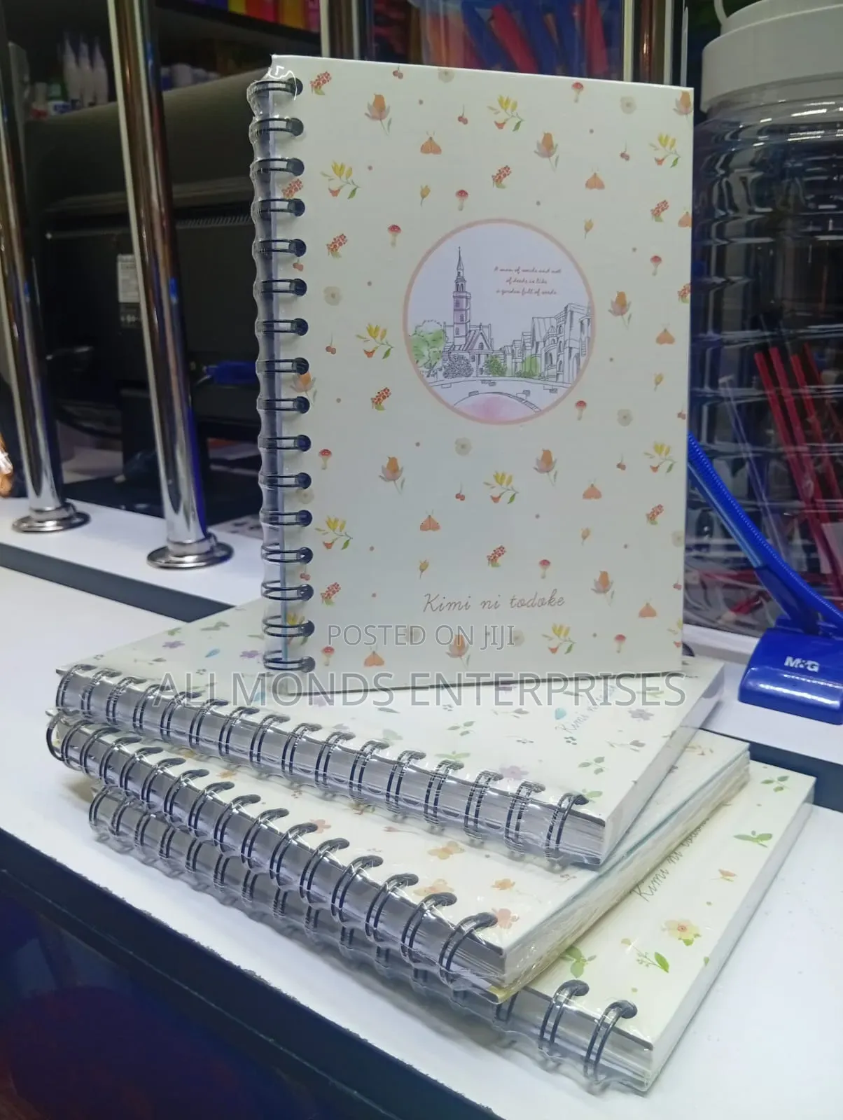 A5 Left Spiral Notebook With Coated Hard Cover