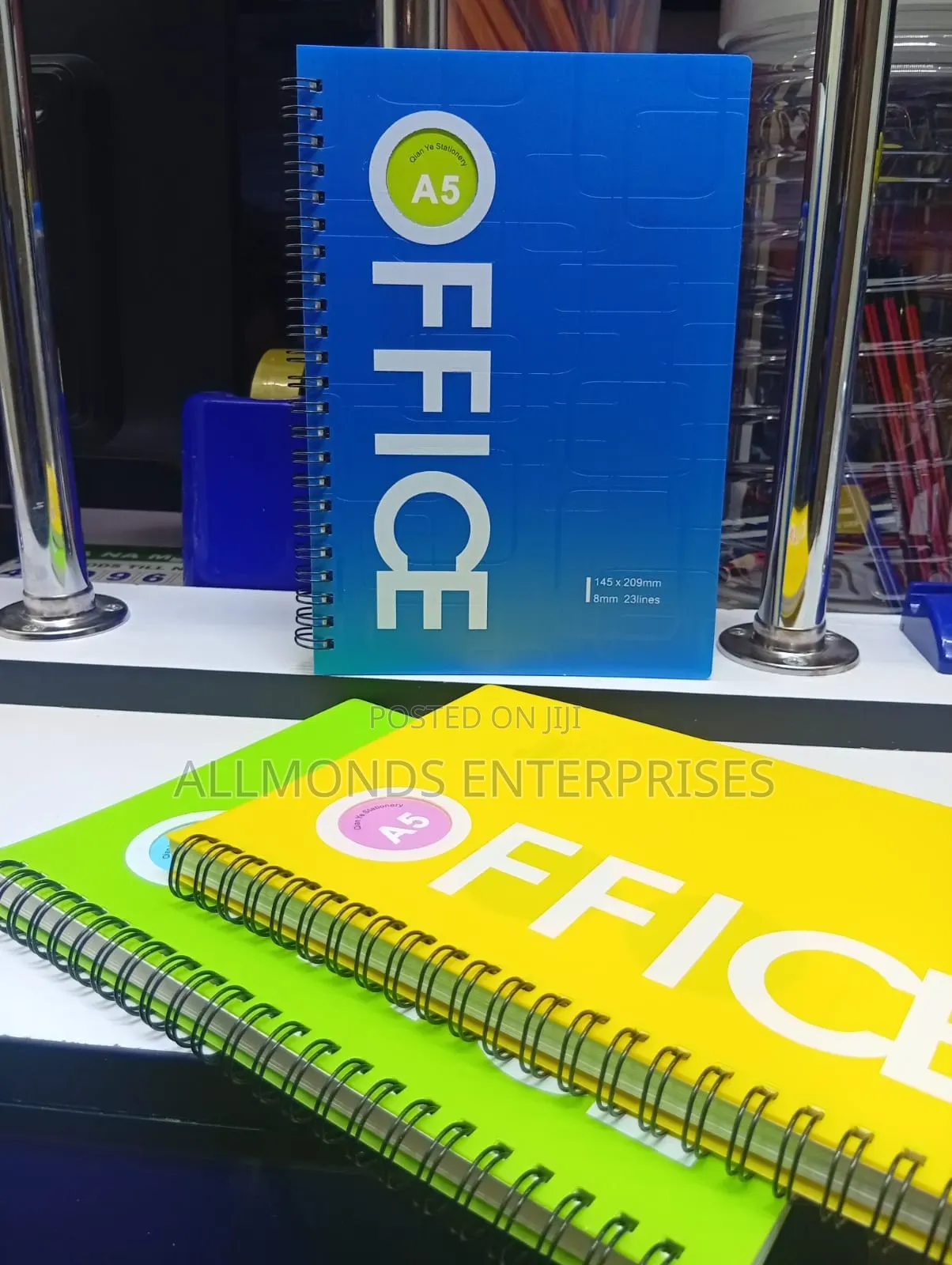 A5 Left Spiral Notebook With PVC Cover