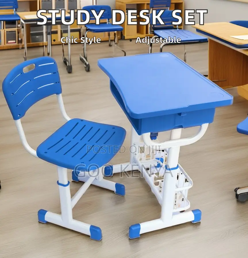 Kid's Desk; Modern Adjustable Student Desk and Chair Set
