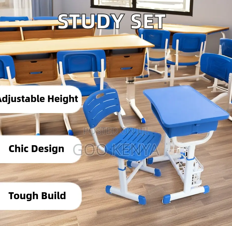 Kid's Desk; Modern Adjustable Student Desk and Chair Set