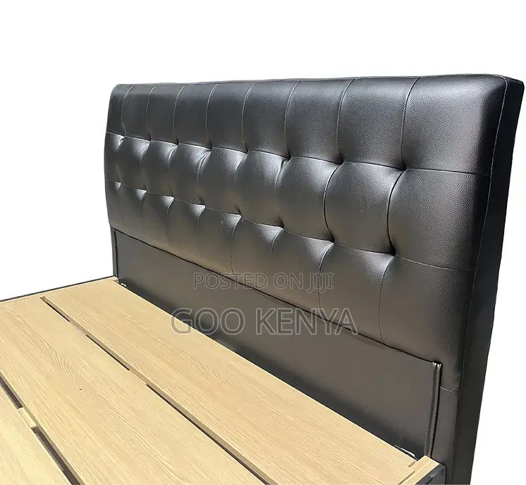 Home Bed; High-End Faux Leather Bed With Sturdy Support and Wood Base