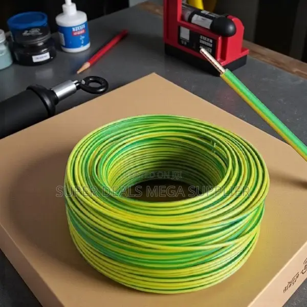 Yellow Green 2.5mm PVC Electrical Wire Heavy Duty Long Lasting