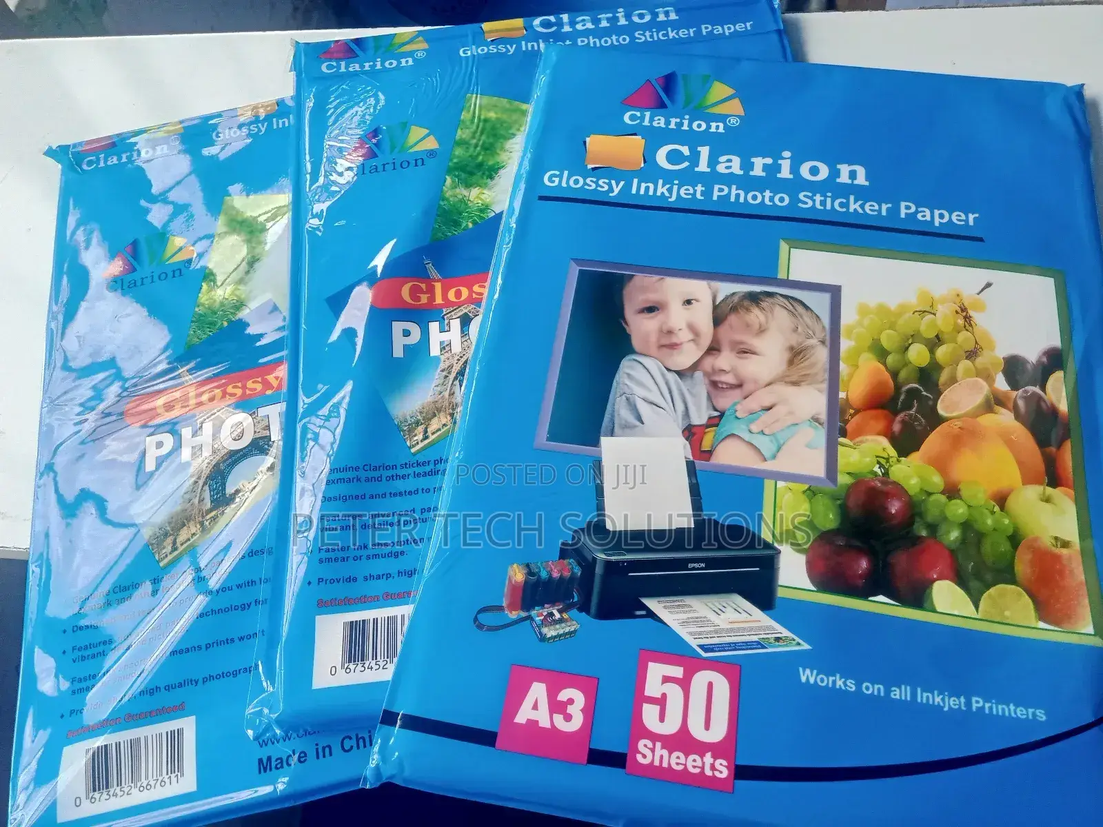 Glossy Inkjet Photo Sticker Paper A3 Available
