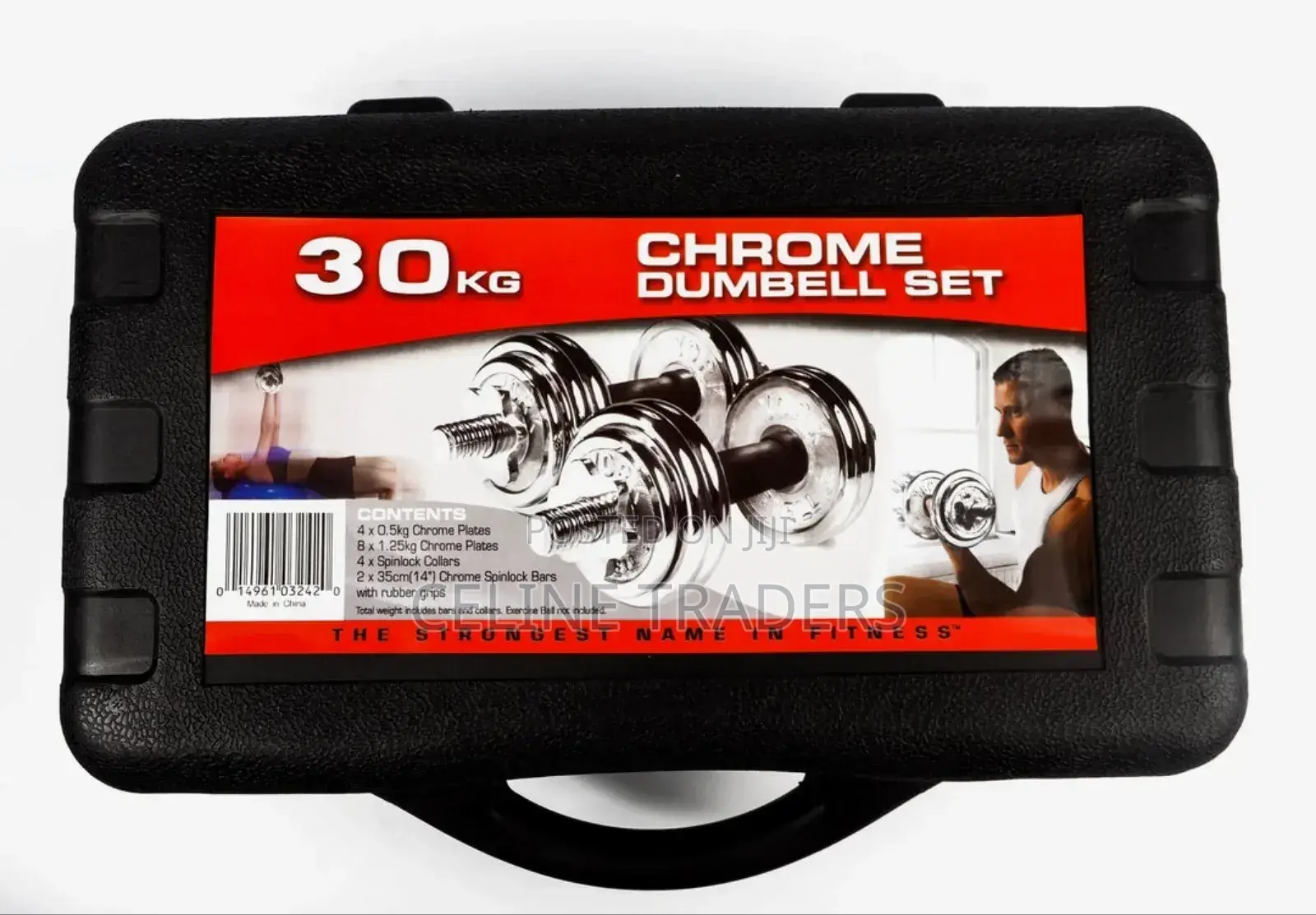 30 Kg Chrome Dumbbell Set With a Carry Case