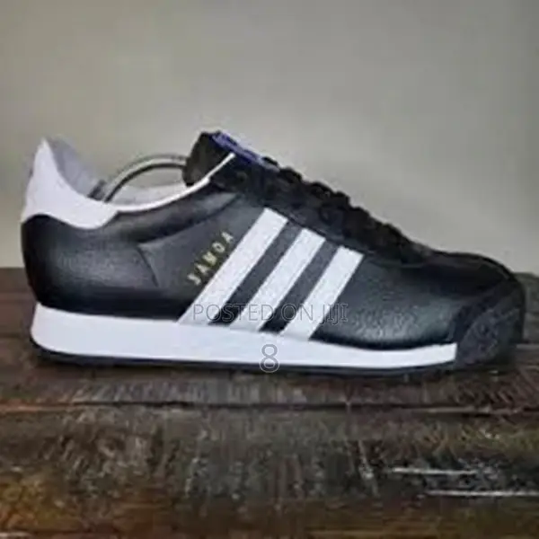 Adidas Samoa Black Sport Shoes – Iconic 3-Stripe Look