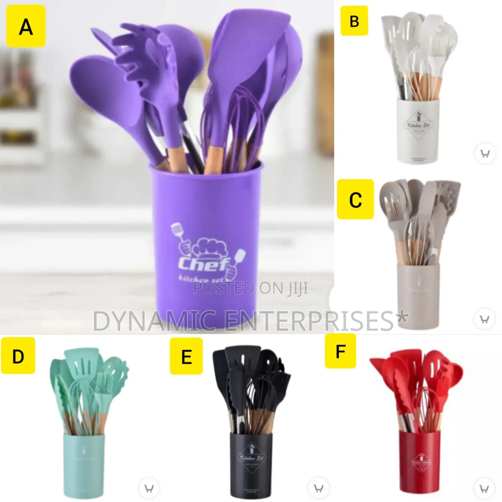 Silicone 12 PCS Kitchen Spoon Set