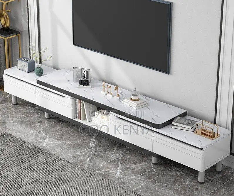 Home Tv Table Set; Marble Tv Stand and Coffee Table – Luxury Design