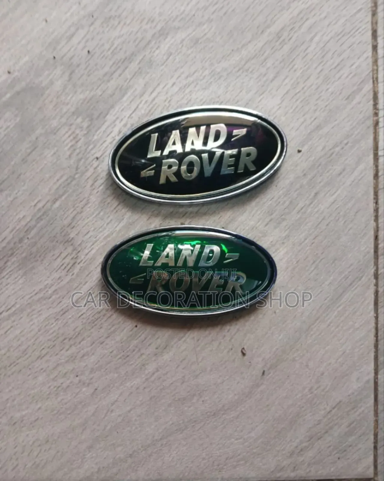 Oval Land Rover Decal Badge in Black or Green