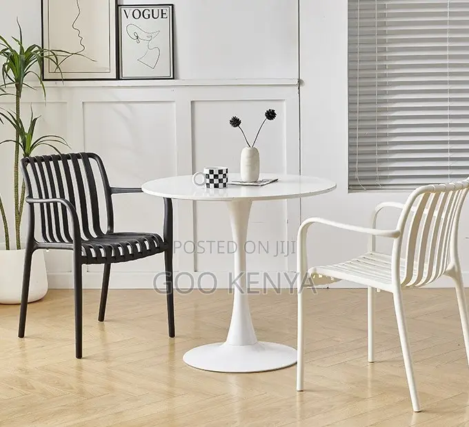 Home Chair;Indoor Outdoor Dining Chair – Stackable Thickened Plastic