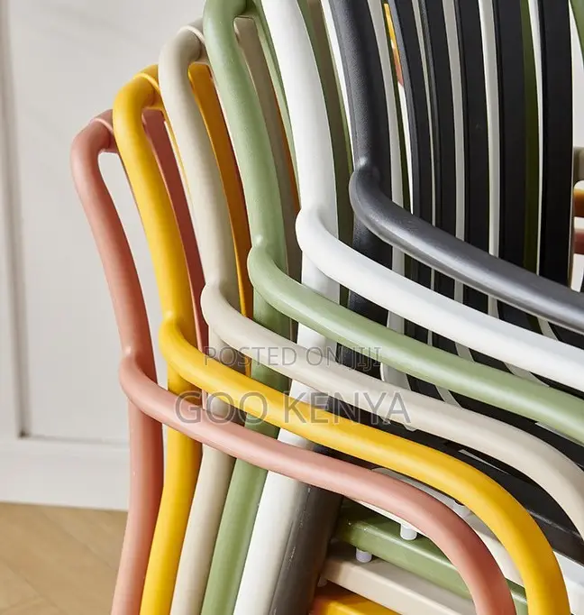Home Chair;Indoor Outdoor Dining Chair – Stackable Thickened Plastic