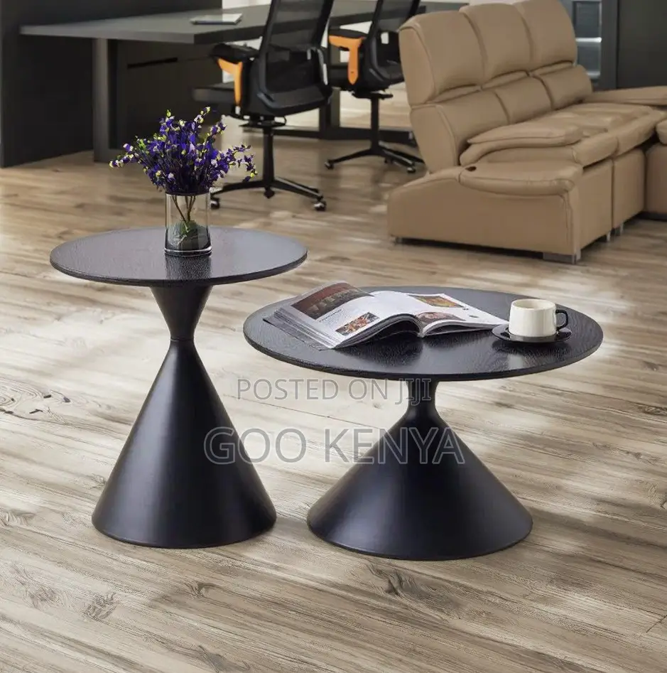 Home Round Coffee Table; Natural Wooden Coffee Tea Table Set
