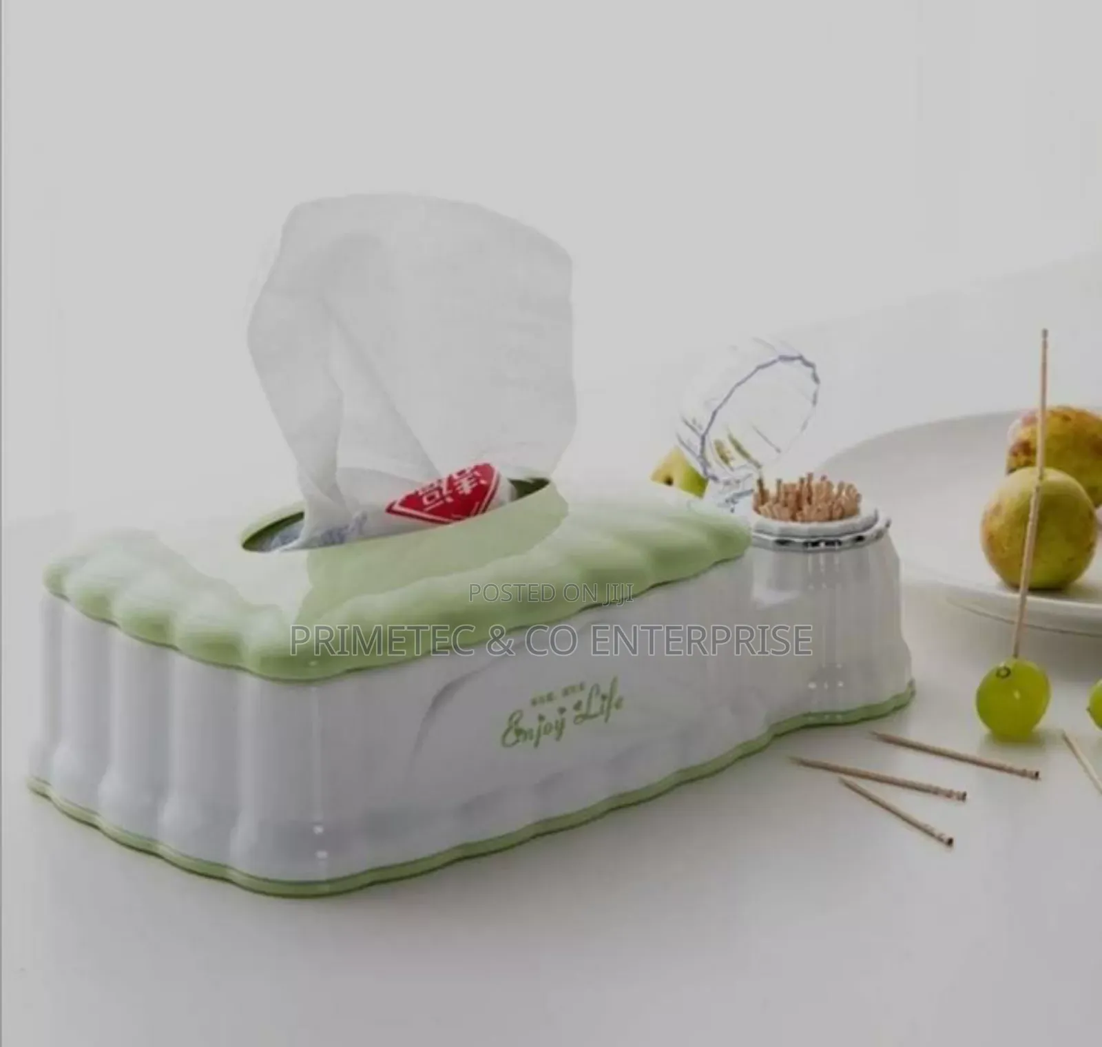 Serviette Holder With Toothpick Dispenser