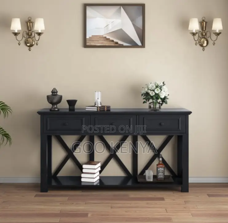 Home Table; Modern Hall Table – Stylish Console for Entryway and Foyer
