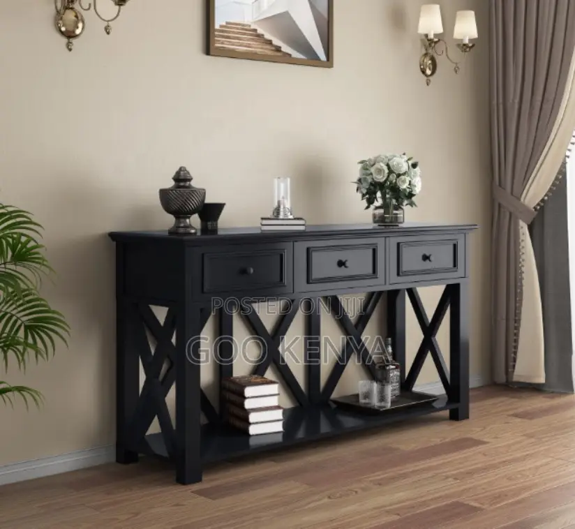 Home Table; Modern Hall Table – Stylish Console for Entryway and Foyer