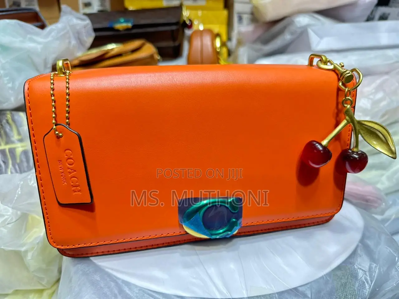 Coach Anna Foldover Crossbody Clutch in Signature