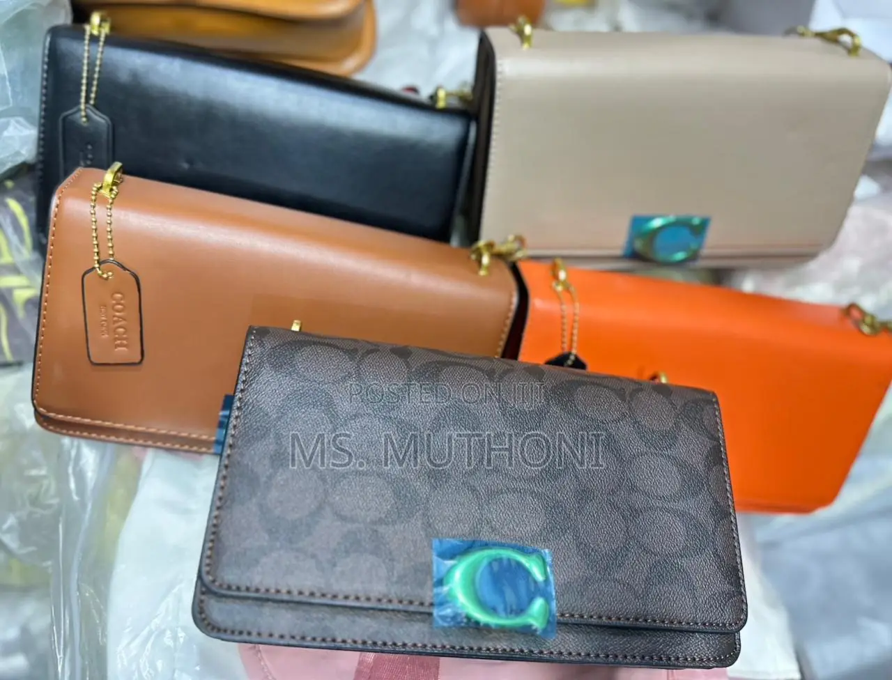 Coach Anna Foldover Crossbody Clutch in Signature